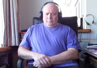 Phil dozing while listening to the CD